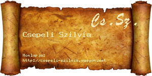 Csepeli Szilvia névjegykártya